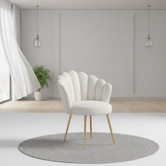 Chaise COQUILLE LUXE blanche