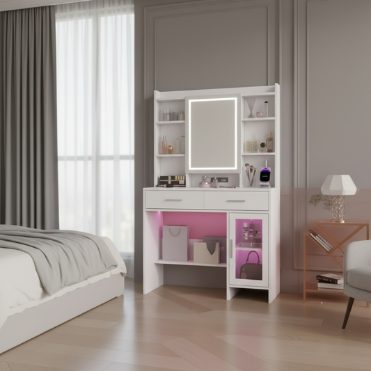 Coiffeuse SPECTRA moderne blanche