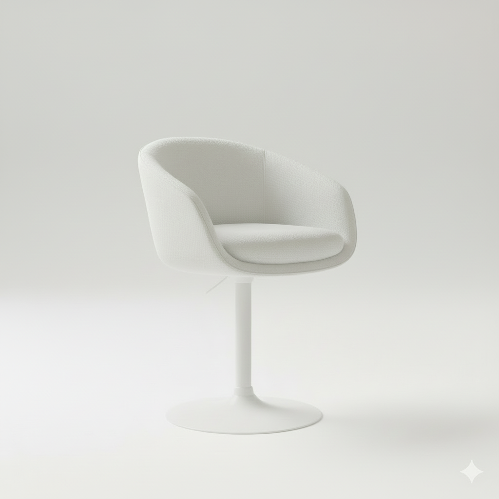 Chaise Coiffeuse Pivotante BLANCHE | Style Tulipe