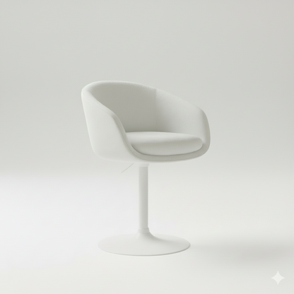 Chaise Coiffeuse Pivotante BLANCHE | Style Tulipe