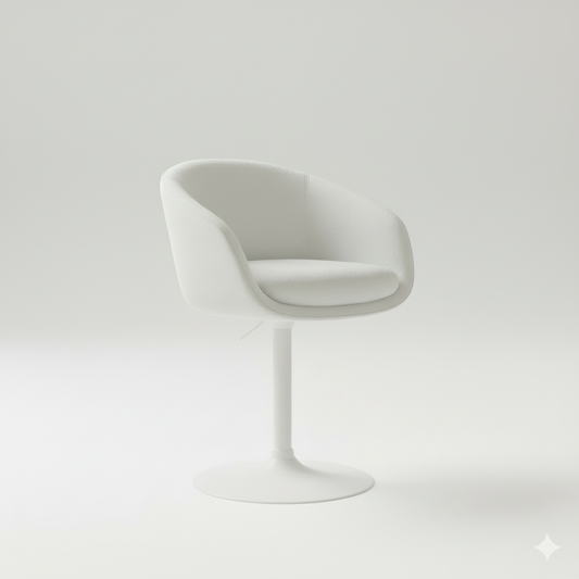 Chaise Coiffeuse Pivotante BLANCHE | Style Tulipe