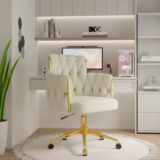 Chaise GRACE sur roulettes blanche