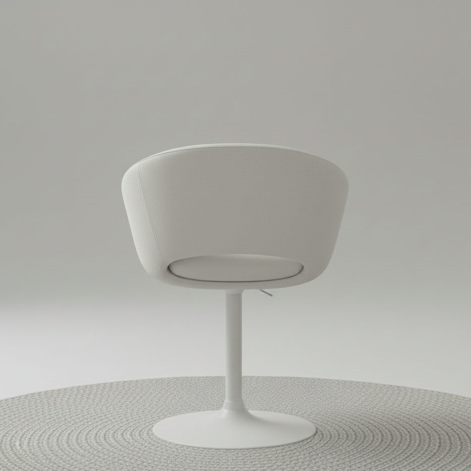 Chaise Coiffeuse Pivotante BLANCHE | Style Tulipe